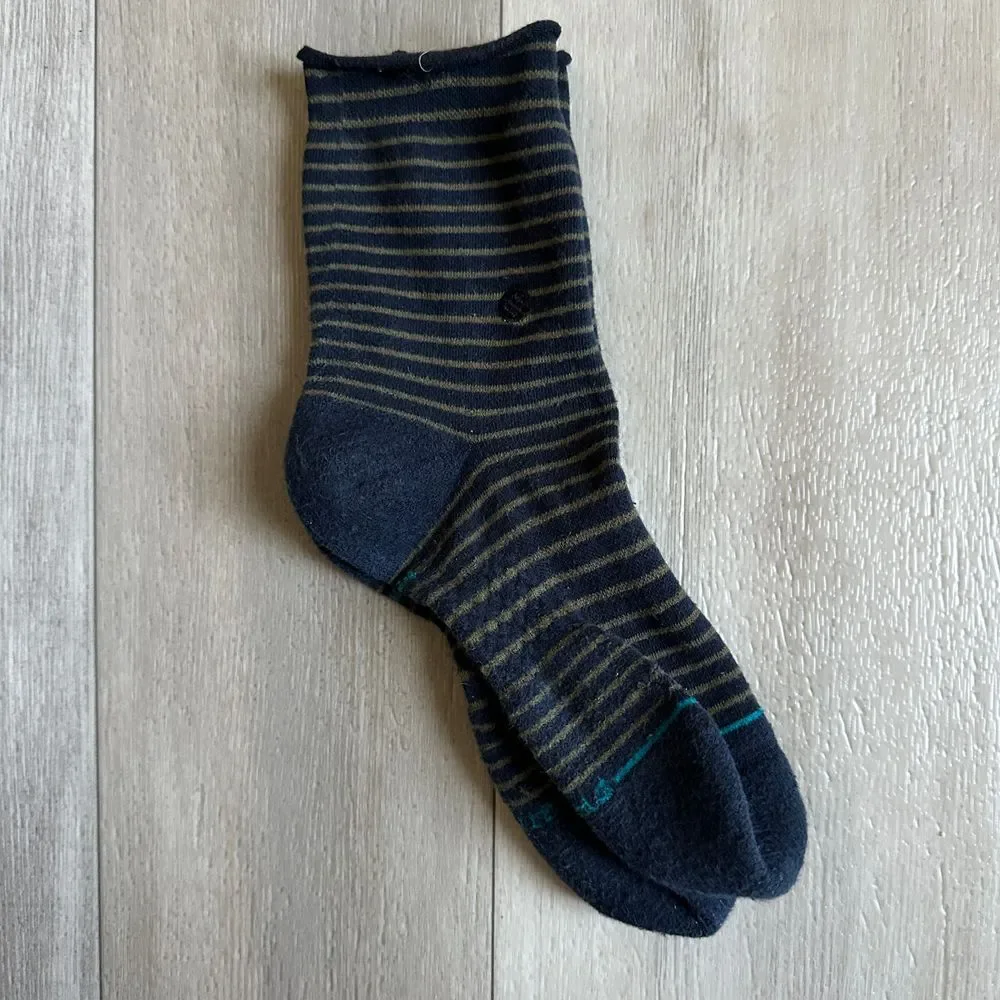 Stance Infinity Quarter Sock Womens M Navy Blue Casual
